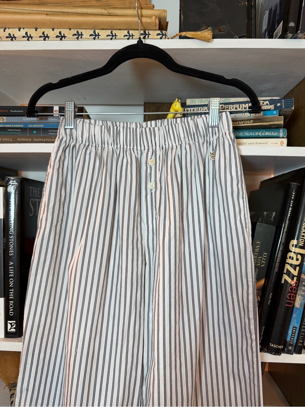 Eterne Striped Lounge Pants - White/Gray - Picture 2 of 7